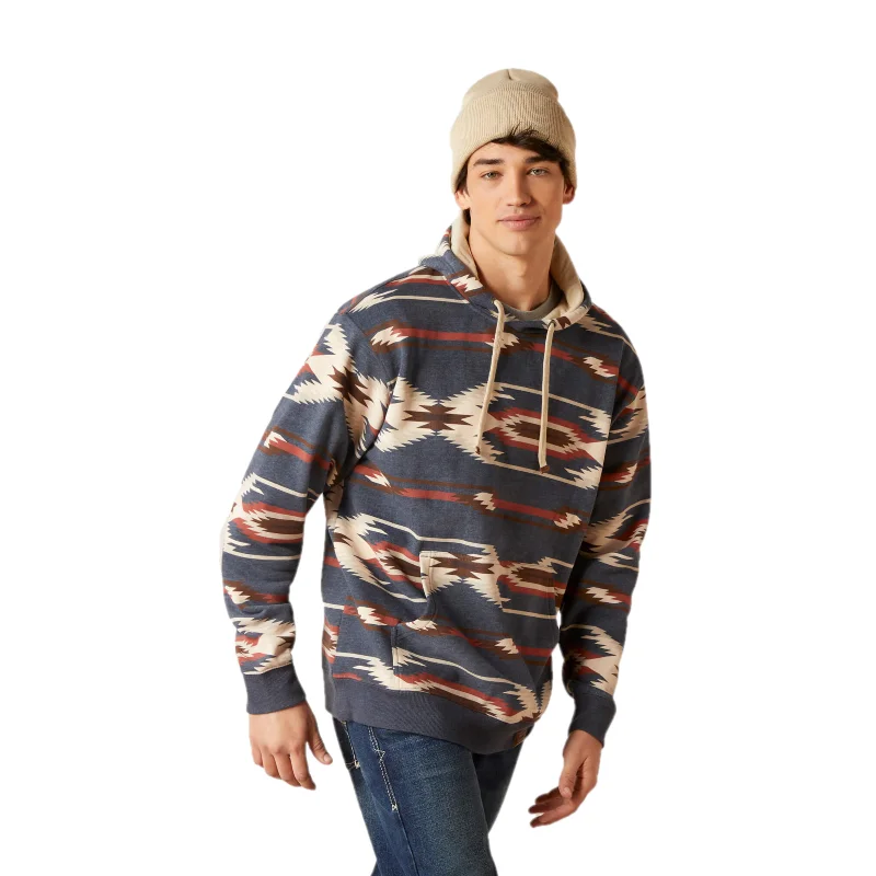 Ariat Men's Chimayo Aztec Navy Graphic Hoodie 10046026