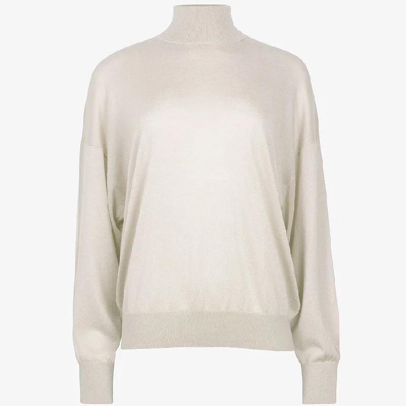 OVERSIZED CASHMERE TURTLENECK SWEATER "ULY" IN NATURAL